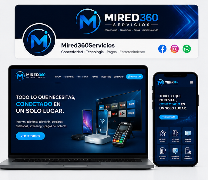 MIRED360SERVICIOS en computador y celular